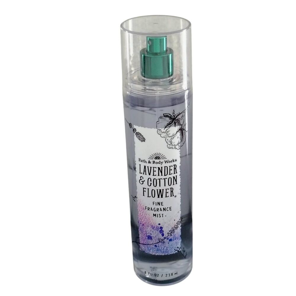 Bath & Body Works Lavender & Cotton Flower Fine Fragrance Mist Spray 8 oz. NEW